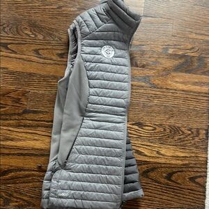 Women’s Gray Quilted Vest with Canoe Brook Country Club Logo